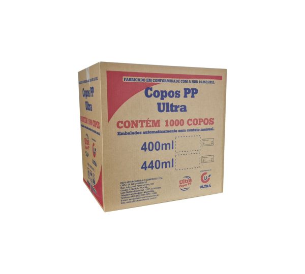 Copo Descartável 400ml/caixa 1000und